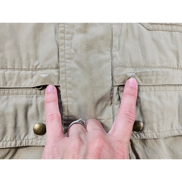 Vintage eddie bauer size large men's cargo pocket jacket windbreaker outdoor - - Picture 7 of 10